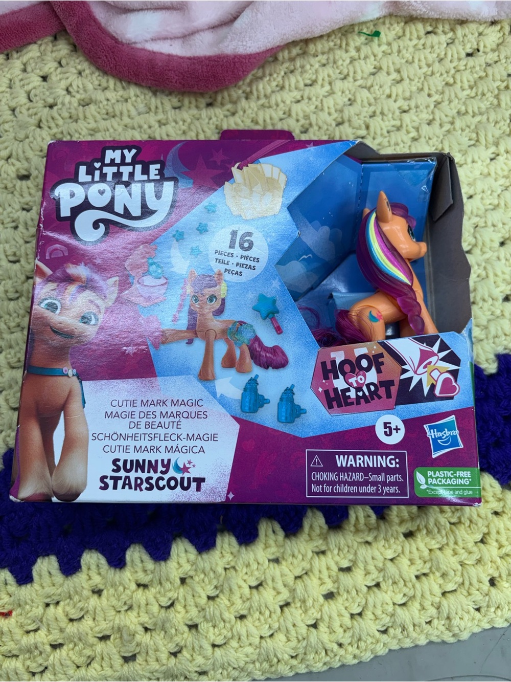 My Little Pony Sunny Starscout hoof to heart magic mark NIB